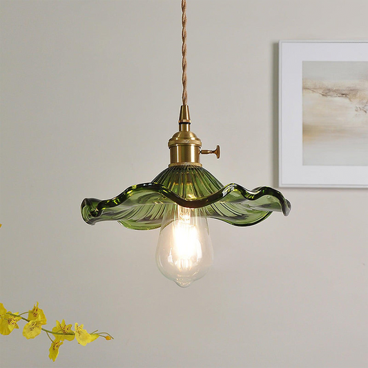 Glass Flower Pendant Light 23cm