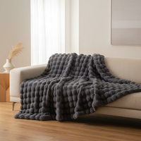Faux Fur Throw Blanket 127 x 152cm