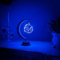Glass Battery Table Lamp 27cm