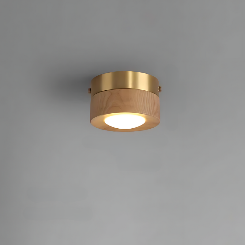 Walnut Ceiling Spotlight 10cm
