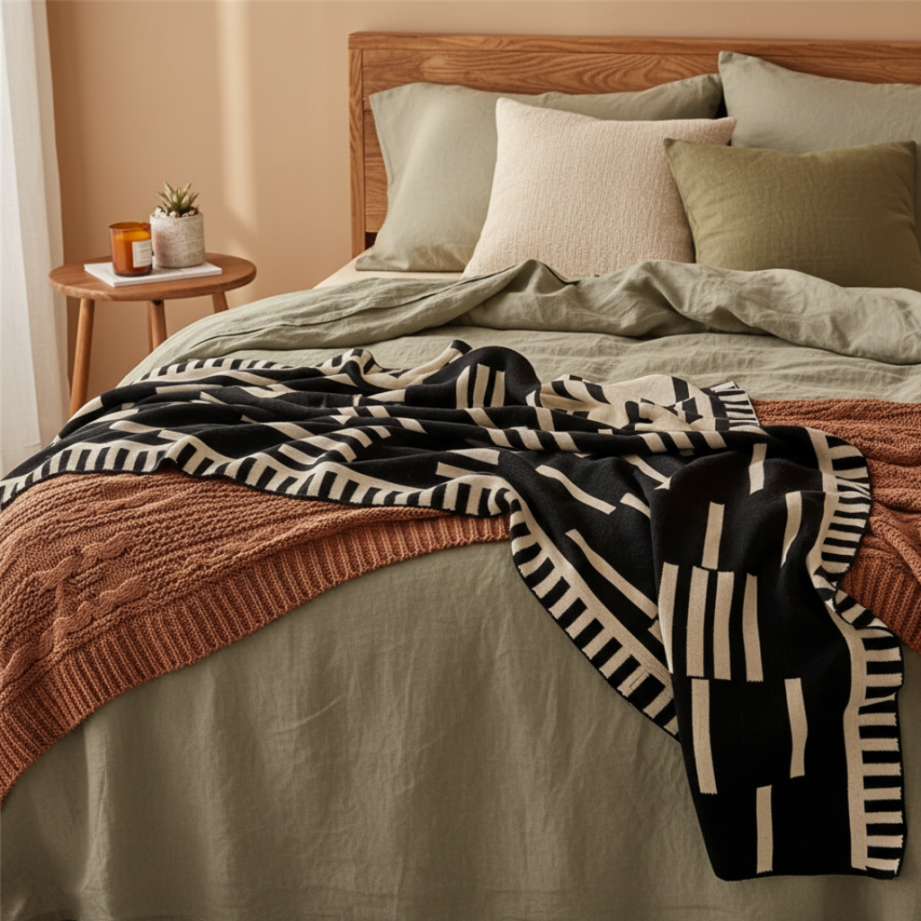CozyNest Plush Microfibre Throw