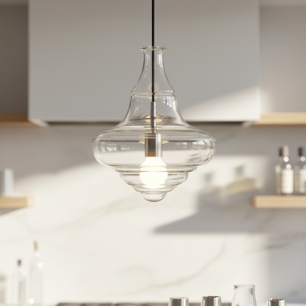 La Toupie Hand-Blown Glass Pendant