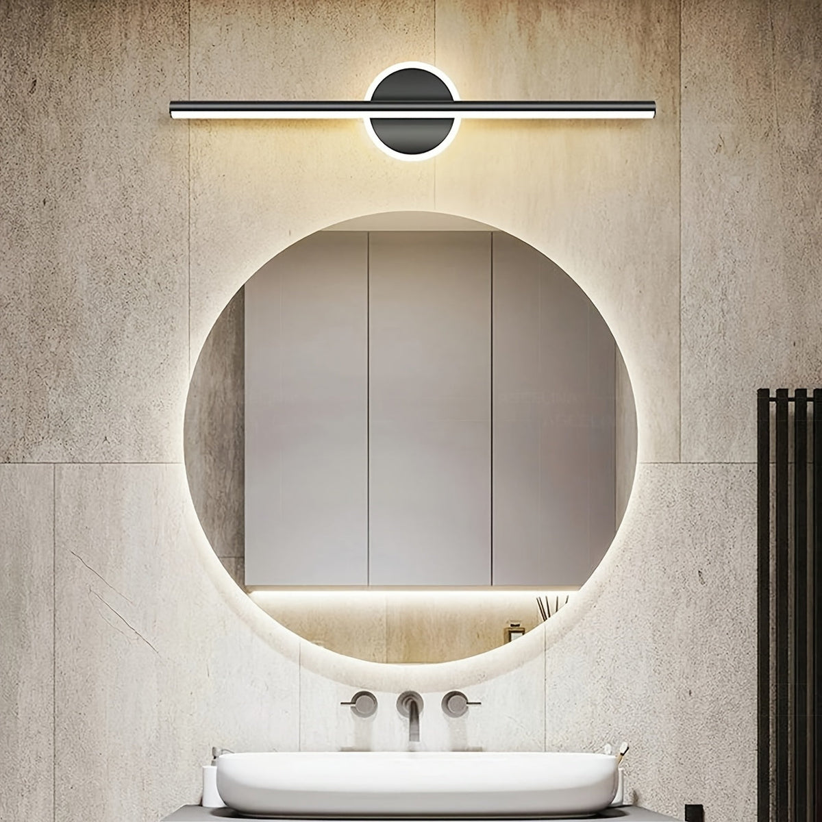 Slim Aluminium Over-Mirror Light 60cm