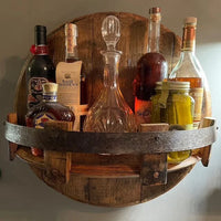 Wooden Six Bottle Display Rack