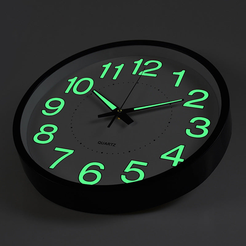Glow in the Dark Silent Wall Clock 30cm