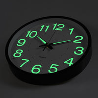 Glow in the Dark Silent Wall Clock 30cm