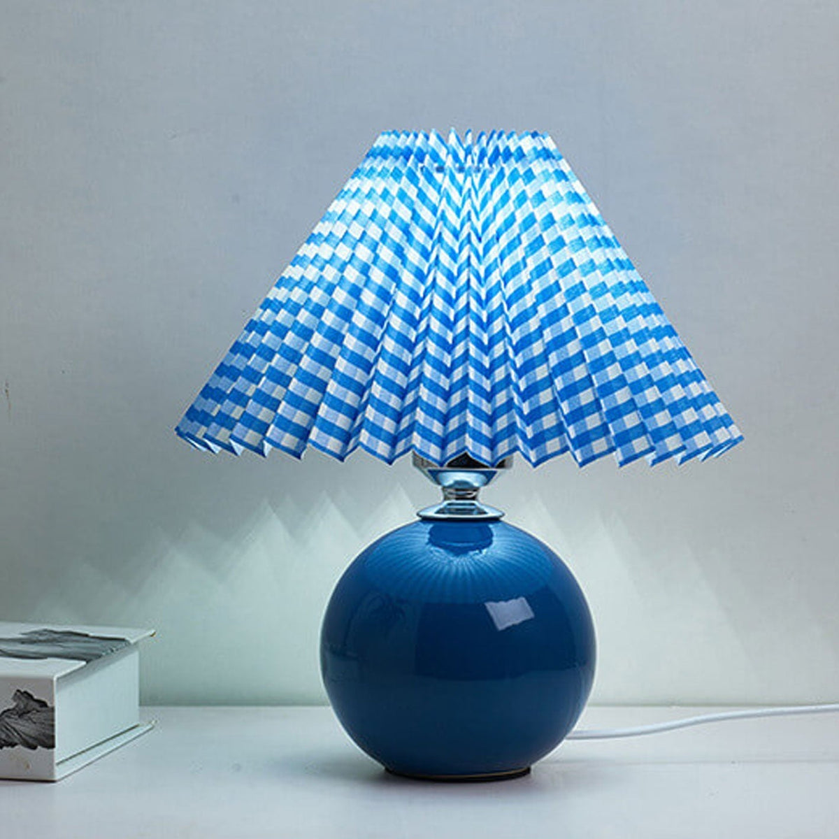 Pleated Ceramic Table Lamp