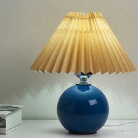Pleated Ceramic Table Lamp