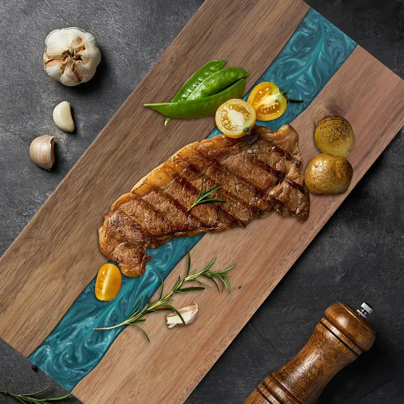 River Resin Acacia Serving Board