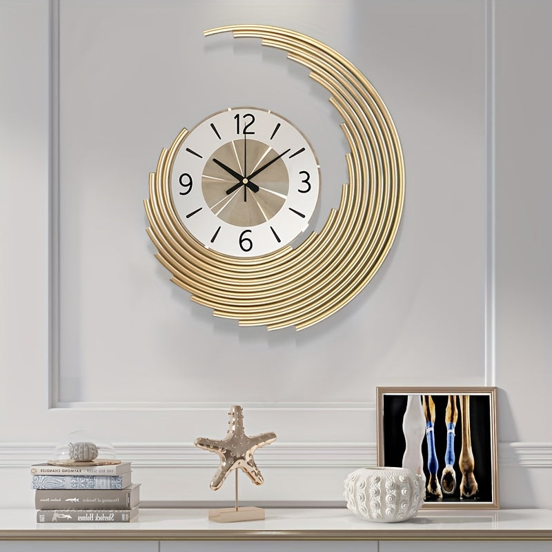 Crescent Metal Wall Clock 46cm
