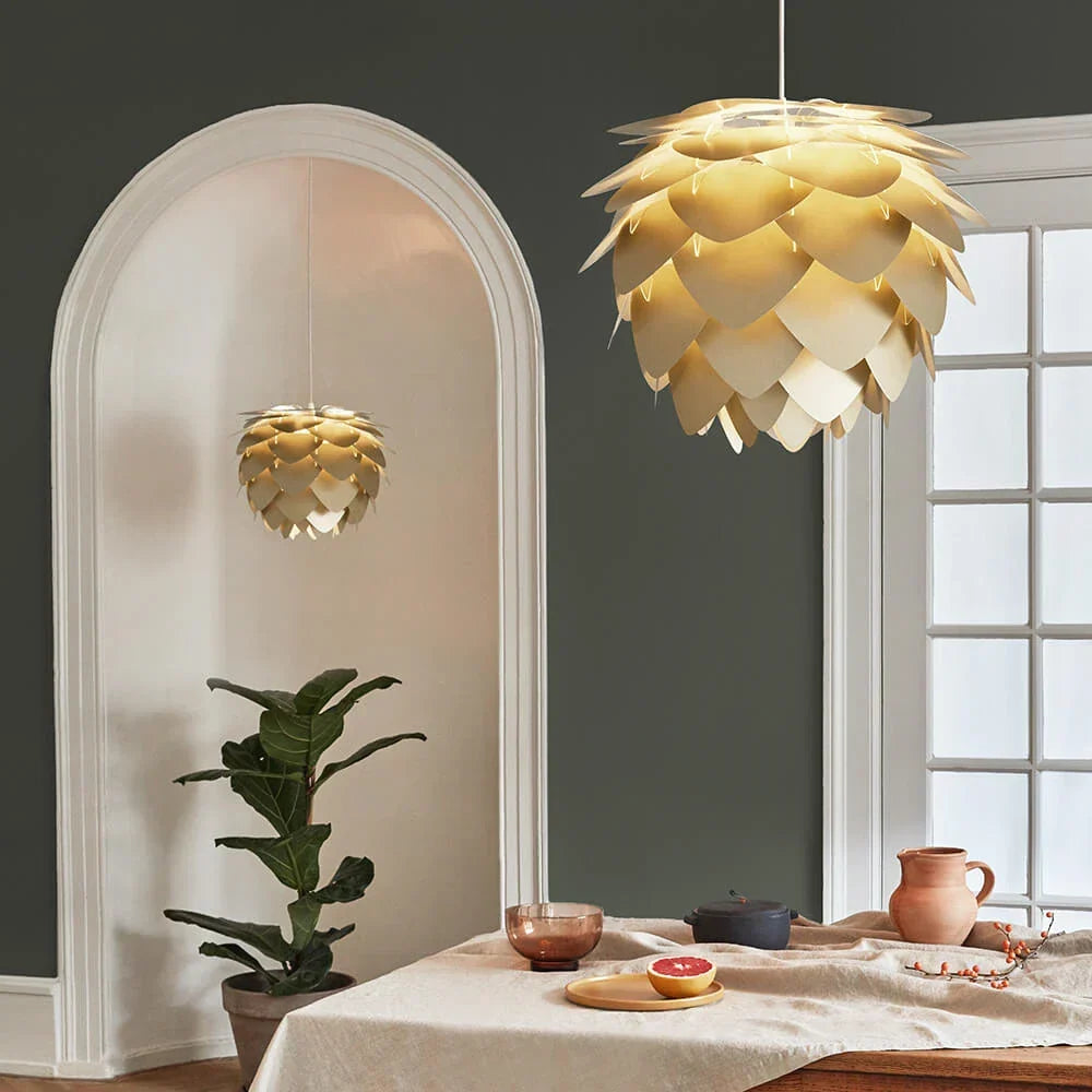 Pine Cone Wood Pendant Light 38-45cm