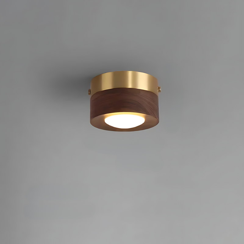 Walnut Ceiling Spotlight 10cm