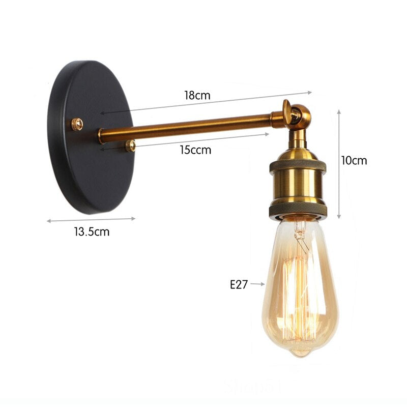 Brass Finish Country Wall Light
