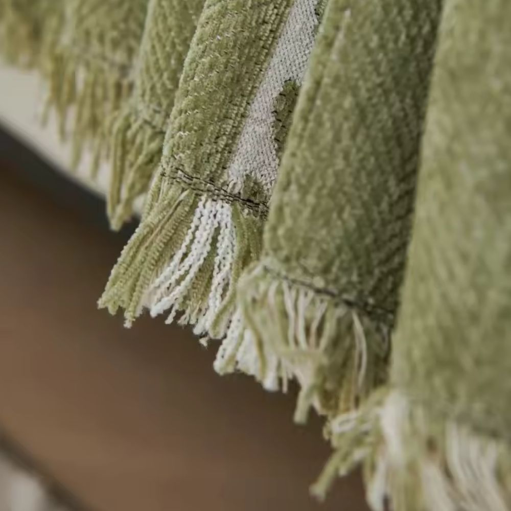 Leaf Print Chenille Sofa Cover