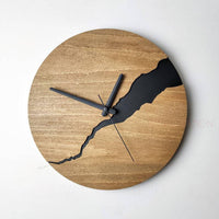 Rustic Cracked Wood Wall Clock