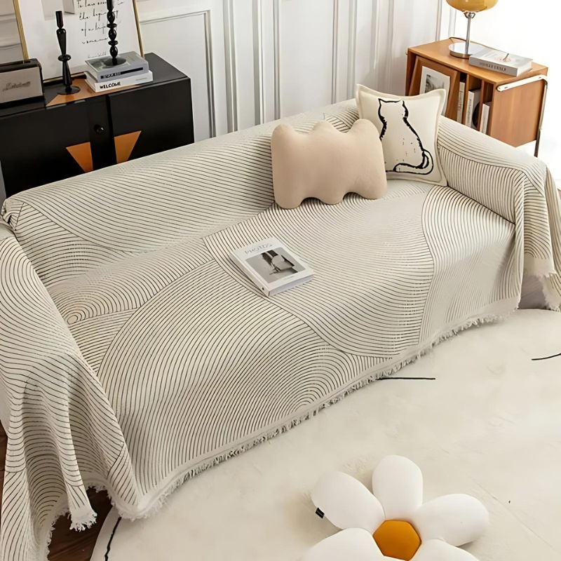 CozyCover Tasselled Sofa Cover