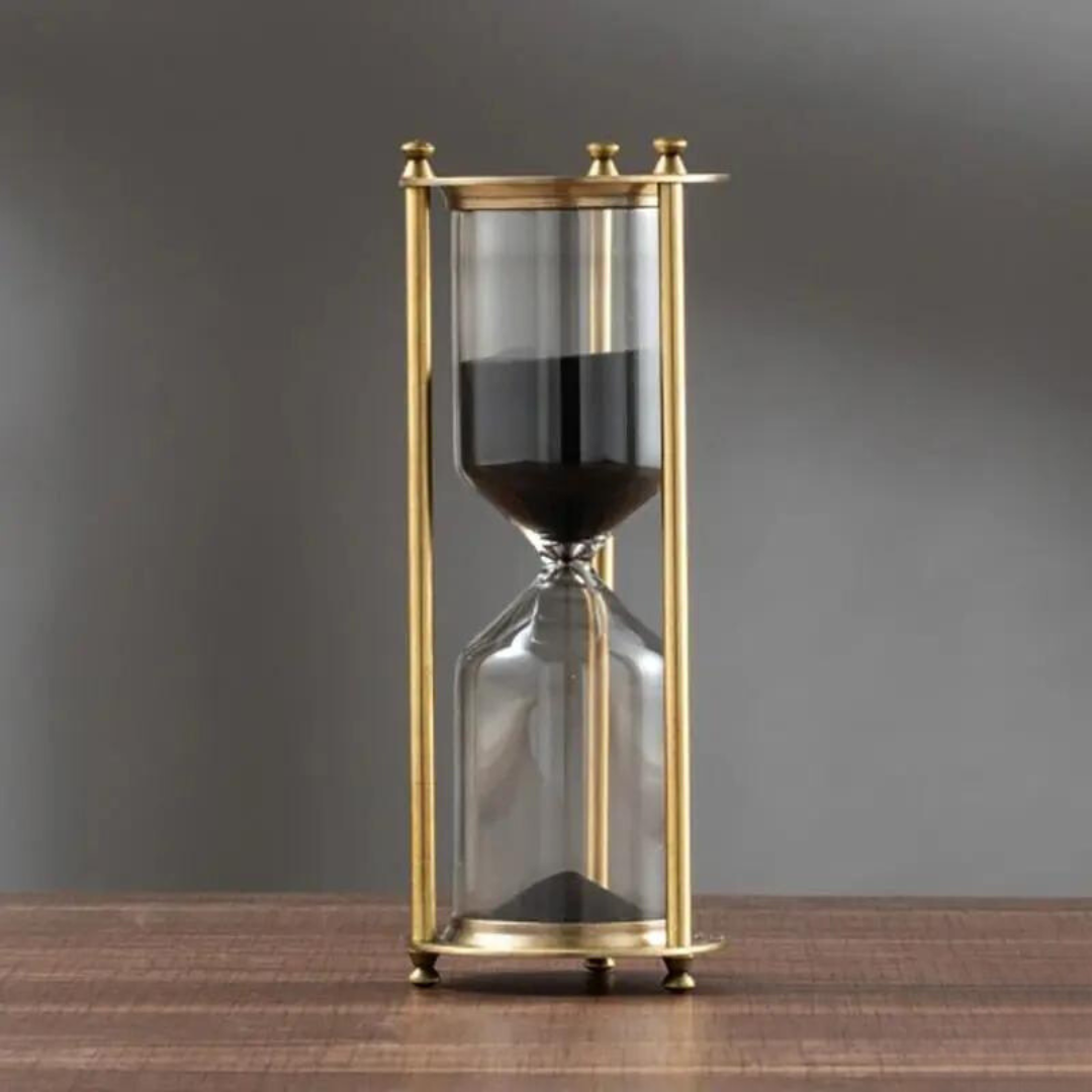 Antique Brass Hourglass