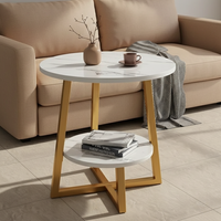 Two-Tier Metal Side Table 40cm