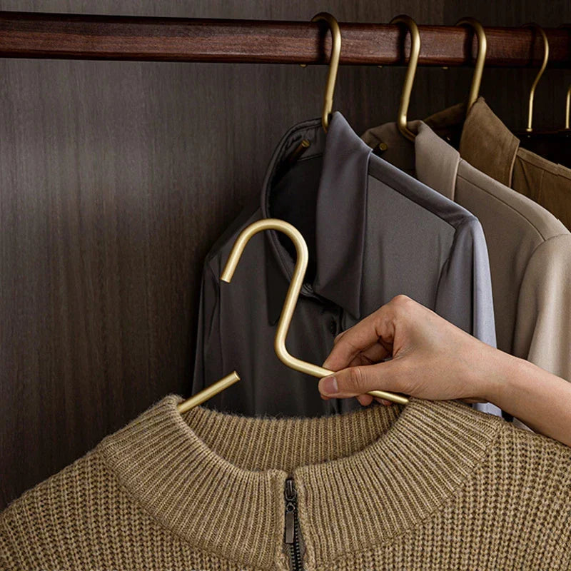Solid Metal Clothes Hangers, Set of Five