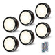 Remote-Control LED Puck Lights, Set of Six