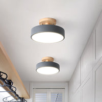 Drum ceiling light lit