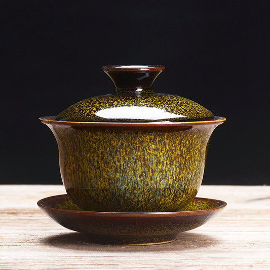 Kiln-Glazed Ceramic Gaiwan