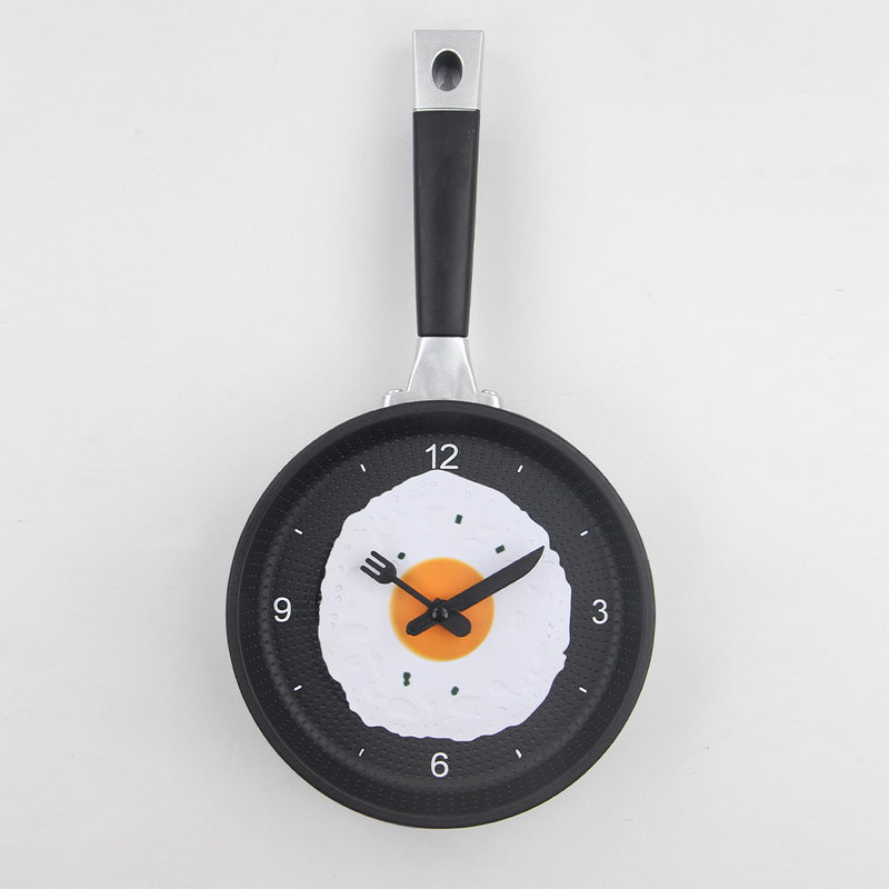 Fried Egg Pan Silent Wall Clock 35cm