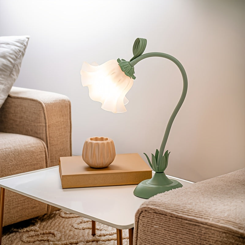Cast Iron Flower Table Lamp 50cm