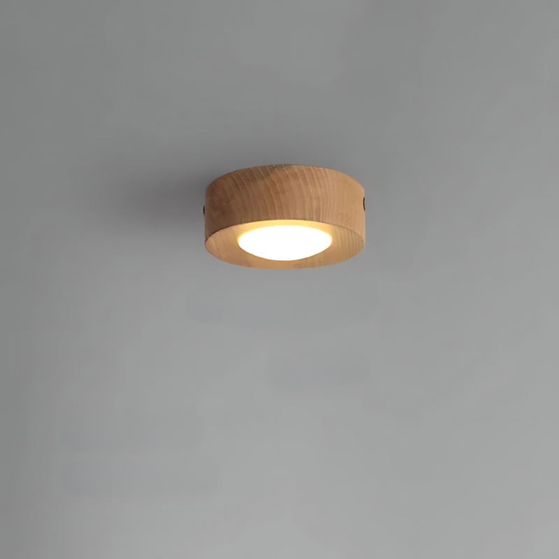 Walnut Ceiling Spotlight 10cm