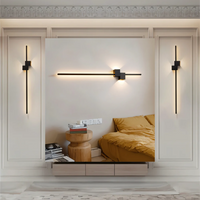 Linear Aluminium Wall Light, 60 or 80cm