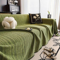 Herringbone Chenille Tassel Sofa Cover
