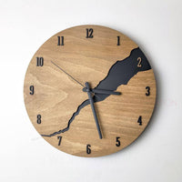 Rustic Cracked Wood Wall Clock