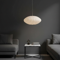 Japandi Knitted Silk Pendant Light