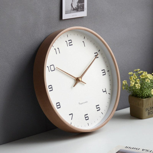 Luxora Solid Wood Wall Clock, 25cm