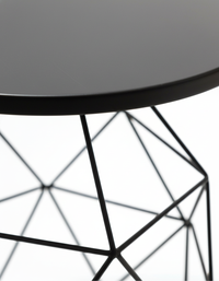 Linea Black Iron Side Table 40cm