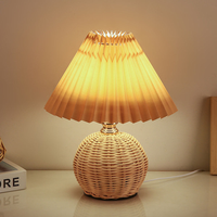 Pleated Shade USB Table Lamp