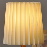 Pleated Column Wood Base Table Lamp 31cm