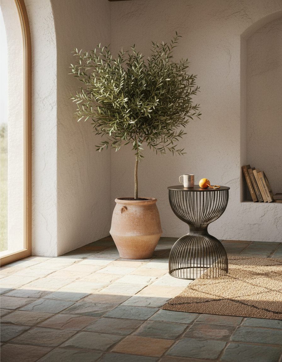 Arka Hourglass Metal Side Table