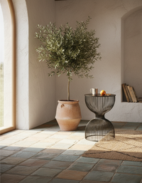 Arka Hourglass Metal Side Table