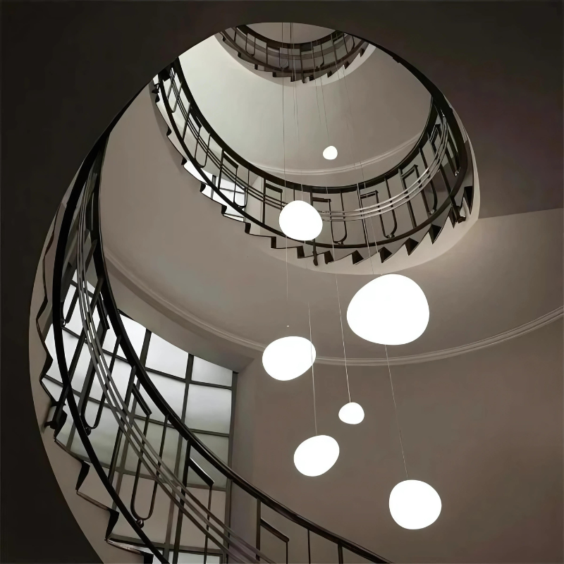 Glass Pebble Pendant Light