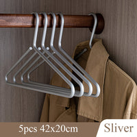 Solid Metal Clothes Hangers, Set of Five