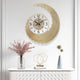 Crescent Metal Wall Clock 46cm