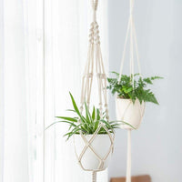 Macrame Plant Hangers, Set of Four