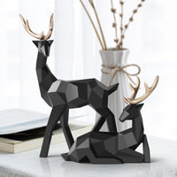Abstract Deer Sculpture Pair