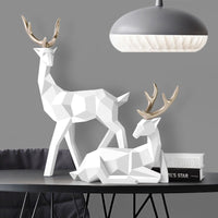 Abstract Deer Sculpture Pair