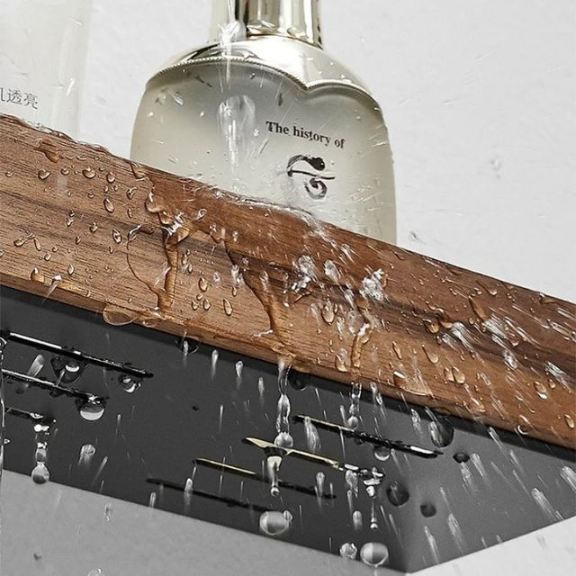 Solid Wood Bathroom Shelf