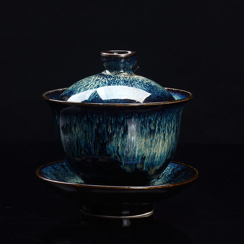 Kiln-Glazed Ceramic Gaiwan