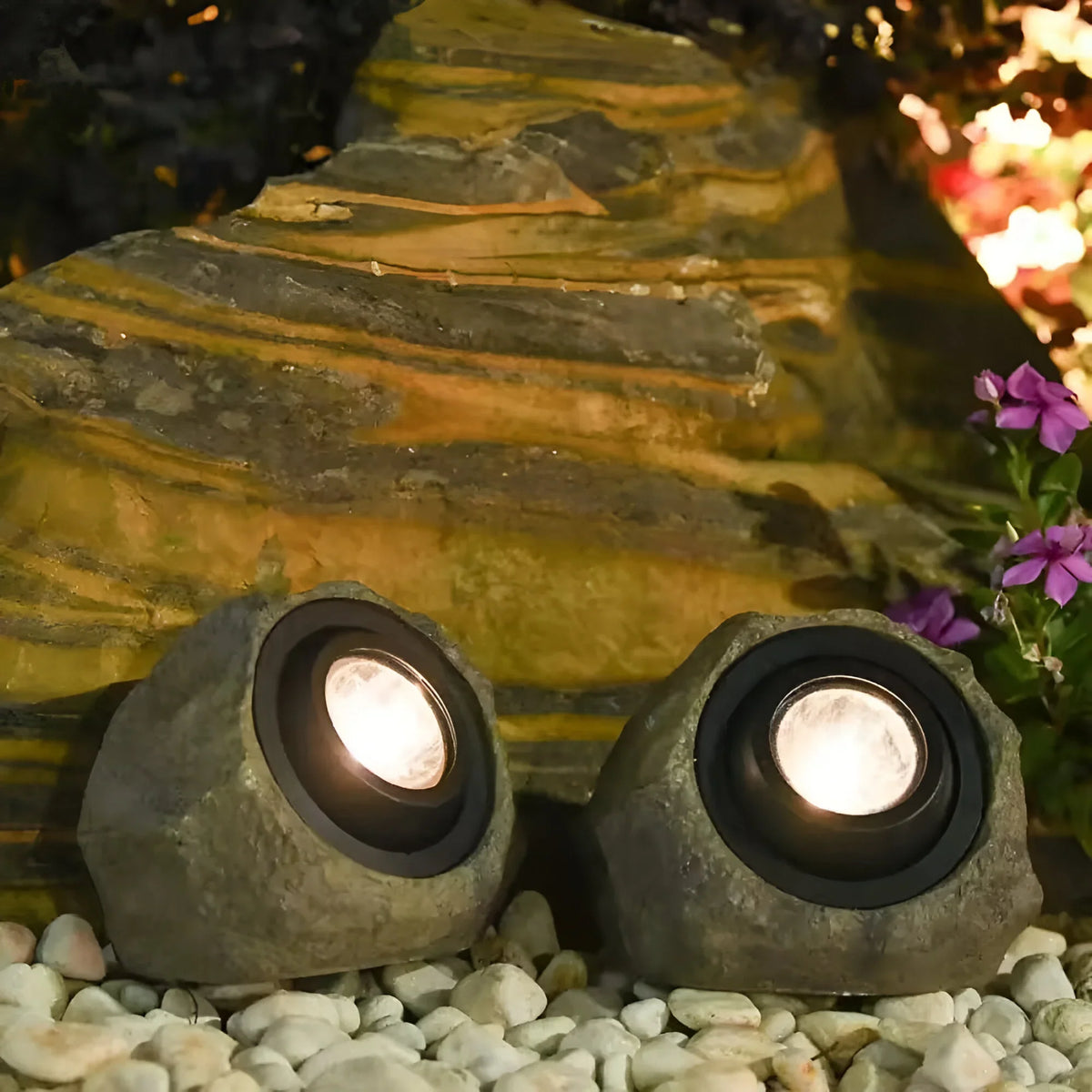 Riverstone Solar Rock Light