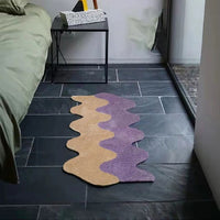 Colour Block Cotton Runner Rug