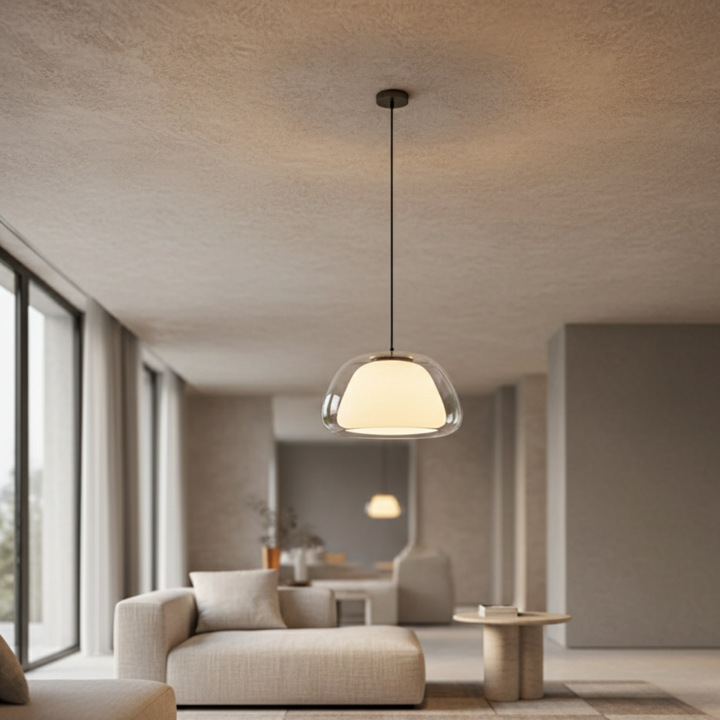 Tinted Glass Dome Pendant Light